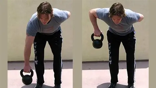 Тяга гантели одной рукой в сторону