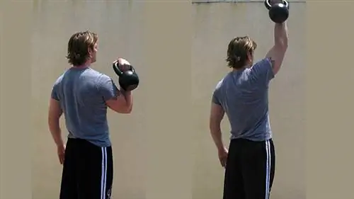 Жим гантелей одной рукой