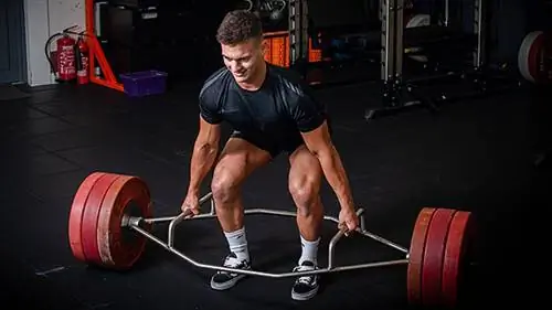 Становая тяга с трэп-грифом