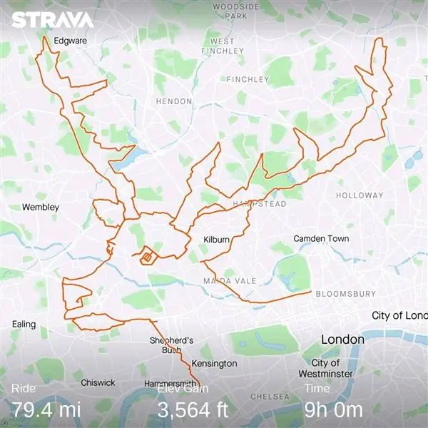 Пользователь Strava нарисовал 127-километрового оленя, чтобы отпраздновать Рождество