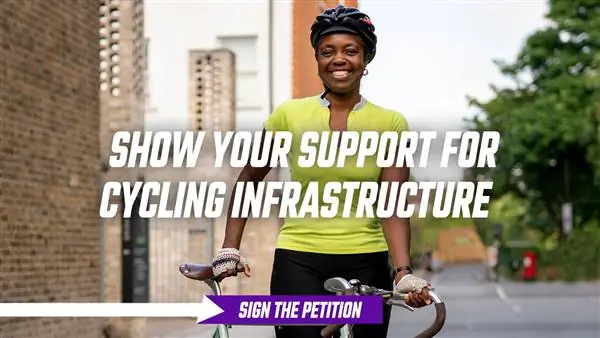 Велосипедист поддерживает отраслевую кампанию Bike is Best