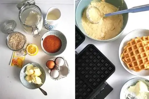 Ингредиенты для основного рецепта теста для вафель
