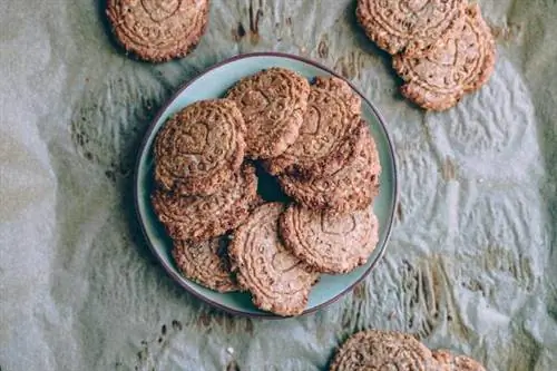 Яблочное печенье на тарелке