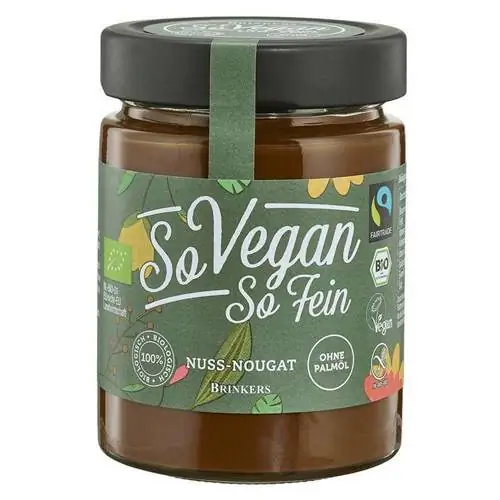 "Вместо Nutella: попробуйте 4 шоколадные пасты без пальмового масла - Brinker’s Bio So Vegan So Fine Nut Nougat