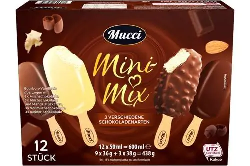 Упаковка фруктового мороженого Mucci