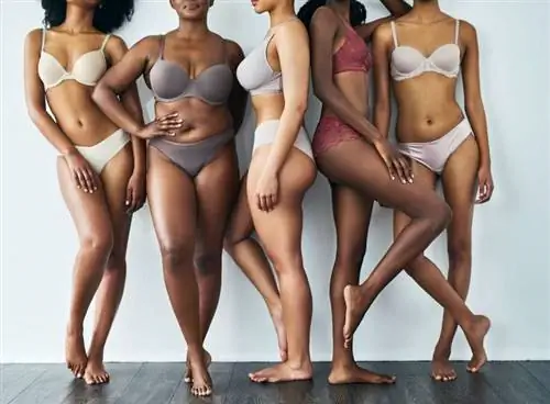Женщины в нижнем белье с разными типами телосложения