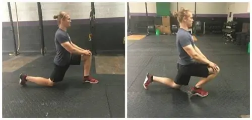 растяжка паха на коленях