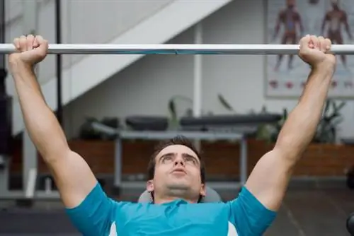 тренировка верхней части тела, гриф 45 фунтов, тренировка с олимпийским грифом, тренировка только с грифом