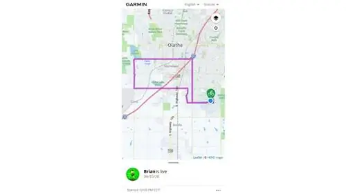 Функция Garmin LiveTrack Show Course Функция Garmin LiveTrack Show Course
