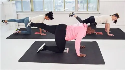 Три женщины участвуют в тренировке для беременных Couch to Fitness Три женщины участвуют в тренировке для беременных Couch to Fitness