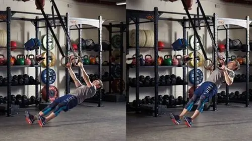 Перевернутый ряд на кольцах