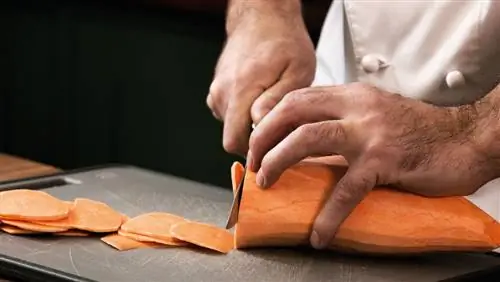 Адам-Грей-нарезка сладкого картофеля