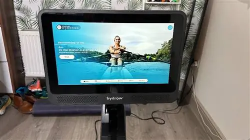 Экран Hydrowwave, показывающий тренировку