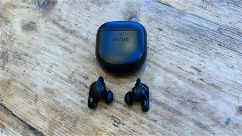 Наушники Bose QuietComfort Earbuds II рядом с футляром