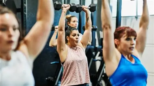 Жим гантелей над головой