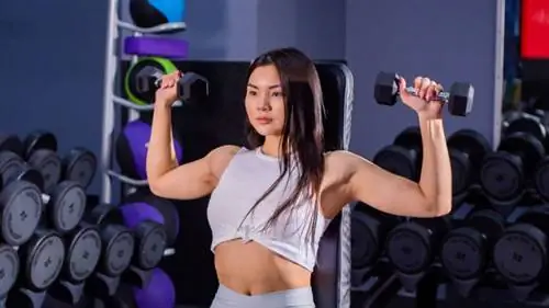 Жим гантелей над головой