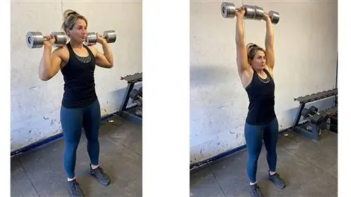 Жим гантелей над головой