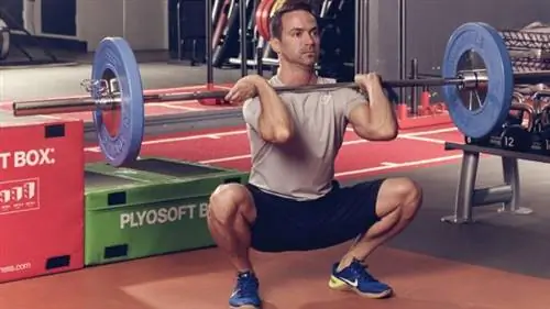 Фронтальные приседания