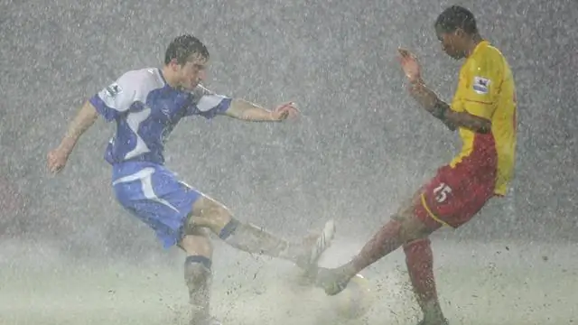 Что вы надеваете на футбольный матч под дождем?