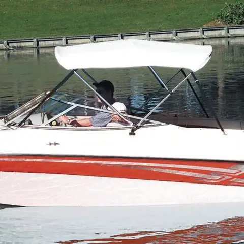 Как измерить лодку на вершину бимини?